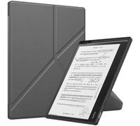 SATURCASE Case for Kobo Elipsa 2E 10.3 inch, PU Leather Silicone Flip Folio Foldable Transformer Stand Ultra Slim Light Protective Cover with Auto Sleep/Wake Function (Gray)