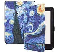 SATURCASE Case for Kobo Nia 6.0 2020, Beautiful PU Leather Silicone Flip Folio Ultra Slim Light Protective Cover with Auto Sleep/Wake Function (KN-8)