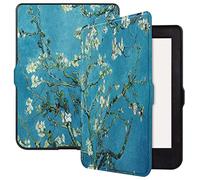 SATURCASE Case for Kobo Nia 6.0 2020, Beautiful PU Leather Silicone Flip Folio Ultra Slim Light Protective Cover with Auto Sleep/Wake Function (KN-5)