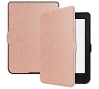 SATURCASE Case for Kobo Nia 6.0 2020, PU Leather Silicone Flip Folio Ultra Slim Light Protective Cover with Auto Sleep/Wake Function (Rose Gold)