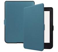 SATURCASE Case for Kobo Nia 6.0 2020, PU Leather Silicone Flip Folio Ultra Slim Light Protective Cover with Auto Sleep/Wake Function (Green)