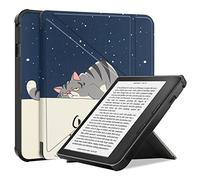SATURCASE Case for Kobo Sage, Beautiful PU Leather Silicone Flip Folio Foldable Transformer Stand Ultra Slim Light Protective Cover with Auto Sleep/Wake Function (KN-6)