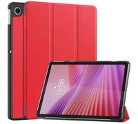 SATURCASE Case for Lenovo Tab 10.1 2025 / Lenovo Tab K10 Gen 2 10.1 inch, PU Leather Flip Foldable Folio Stand Slim Light Auto Wake Up/Sleep Protective Tablet Cover (Red)