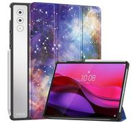 SATURCASE Case for Lenovo Yoga Tab Plus 12.7 / Lenovo Yoga Pad Pro 12.7 inch, Beautiful PU Leather Flip Foldable Folio Stand Slim Light Auto Wake Up/Sleep Protective Tablet Cover (KN-2)