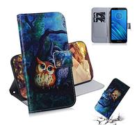 SATURCASE Case for Motorola Moto E6, Beautiful Pattern PU Leather Flip Magnet Wallet Stand Card Slots Protective Cover for Motorola Moto E6 (TX-6)