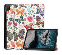 SATURCASE Case for Nokia T20, Beautiful PU Leather Flip Foldable Folio Stand Slim Light Auto Wake Up/Sleep Protective Tablet Cover (KN-2)