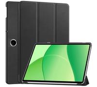 SATURCASE Case for OPPO Pad SE 11 / OnePlus Pad Lite 11 inch, PU Leather Flip Foldable Folio Stand Slim Light Auto Wake Up/Sleep Protective Tablet Cover (Black)