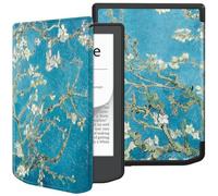 SATURCASE Case for Pocketbook Verse PB629 / Verse Lite PB619 / Verse Pro PB634, Beautiful PU Leather Silicone Flip Folio Ultra Slim Light Protective Cover with Auto Sleep/Wake Function (KN-2)