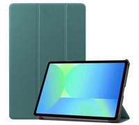 SATURCASE Case for Samsung Galaxy Tab S10 FE SM-X520 X526B 10.9 inch, PU Leather Flip Foldable Folio Stand Slim Light Auto Wake Up/Sleep Protective Tablet Cover (Green)