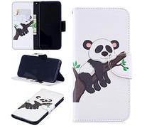 SATURCASE Case for Xiaomi Redmi Note 7, Beautiful Pattern PU Leather Flip Magnet Wallet Stand Card Slots Protective Cover for Xiaomi Redmi Note 7 (BW-5)