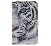 SATURCASE PU Leather Flip Magnet Wallet Stand Card Slots Case Cover for Samsung Galaxy Tab S 8.4 SM-T700 Cool Tiger