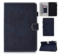 SATURCASE Retro PU Leather Flip Magnet Wallet Stand Card Slots Case Cover with Auto Sleep/Wake for Samsung Galaxy Tab A 10.1 (2019) SM-T510 T515 (Dark Blue)