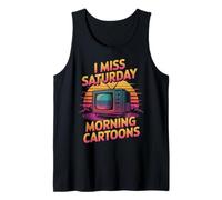 Saturday Morning Cartoons Vintage Nostalgic 1970s 1980s Tank Top