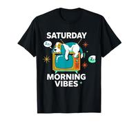 Saturday Morning Vibes Retro TV Sleepy Hound Dog 1950s T-Shirt