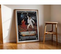Saturday Night Fever 1977 Framed Classic Movie Poster Print Wall Art Image Home Decor Artworks Framed Poster Different Sizes and Colours