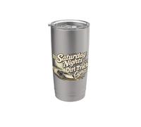 Saturday Nights Dirt Track Lights Checkered Flag Stainless Steel Insulated Tumbler