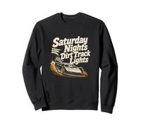 Saturday Nights Dirt Track Lights Stock Car Racing Sweatshirt