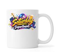 Saturday Party Celebration with Drinks and Music Ceramic Tea Coffee Mug White