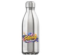 Saturday Party Celebration with Drinks and Music Vacuum Insulated Thermal Water Bottle Silver