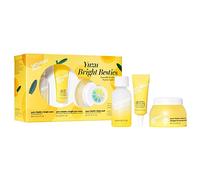 Saturday Skin 3-Piece Skin Care Set - Yuzu Vitamin C Sleep Mask, Bright Toner and Eye Cream Overnight Facial Masks - Korean Beauty Best Vitamin C Skincare Set