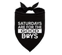Saturdays are for The Good Boys Dog Bandana, Weekend Bandana, Funny Pet Triangle Scarf Accessories, Black Dog Bandanas, Pet Scarf Accessories for Small Medium Dogs