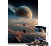 Saturn And Asteroids in Space 1000 Piece Jigsaw Puzzles for Adults Teenagers Wise Think Toy Stress Relief Clear Cut (50x75cm)