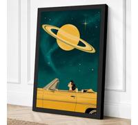 Saturn and the Yellow Canvas Wall Art Print 36x24 Inch (91 x 61 cm)