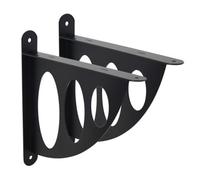Saturn Black Contemporary Stylish Decorative Modern Metal Steel Shelf Brackets 200mm- 4 Pcs