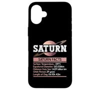 Saturn Facts - Space Saturn Planet Case for iPhone 16 Plus