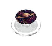 Saturn Floral Galaxy Celestial Space PopSockets PopGrip for MagSafe