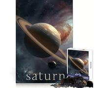 Saturn in Galaxy Space Jigsaw Puzzles 1000 Pieces for Adults Logic Sense Toy Leisure Time Smooth Edge Seasonal Gift (50x75cm)