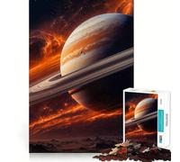 Saturn in Space Puzzle for Teenagers 1000 Pieces Mind Exercise Toy Gentle Relax Design Assembly Xmas Surprise (38x52cm)