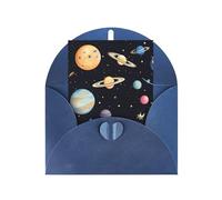 Saturn Jupiter Earth Blank Greeting Card, 4x6 Inches, &Holiday Greeting Card, Suitable For All Occasions.