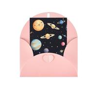 Saturn Jupiter Earth Blank Greeting Card, 4x6 Inches, #Holiday Greeting Card, Suitable For All Occasions.