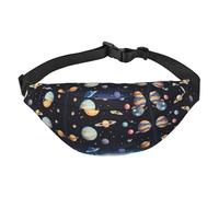 Saturn Jupiter Earth Boys large waist bag, travel crossbody waist bag, suitable for enjoying sports, running, cycling, travel, fishing