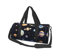 Saturn Jupiter Earth Canvas travel bag, large capacity, can be carried on the shoulder