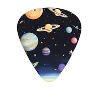 Saturn Jupiter Earth Guitar Picks 12 Pack Assorted Thickness-0.46mm 0.71mm 0.96mm Thin Medium Heavy Picks for Acoustic Electric Guitar Ukulele
