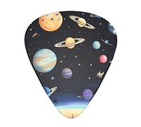 Saturn Jupiter Earth Guitar Plectrums Classical Triangle Bass Acoustic And Electric Guitar Plectrums For Guitarists 12 Pieces