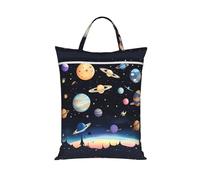 Saturn Jupiter Earth Large Laundry Bag For Travel-Waterproof Dirty Clothes Hamper With Zip, Reusable Wash Bag For Gym Camping Beach