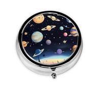 Saturn Jupiter Earth Portable Organizer Case Easy Push Button Opening