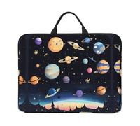 Saturn Jupiter Earth Print Laptop Case Sleeve Bag 14in,with Handle Portable Case Cover, Compatible 14in Computer/Tablet