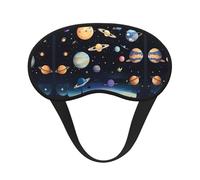 Saturn Jupiter Earth Printed Eye mask, for Sleeping, Light-Blocking, Soft and Comfortable, Elastic Band