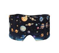 Saturn Jupiter Earth Printed Sleep Eye and Ear Masks (26.8Ã-4.3 inches) Suitable for Travel, Yoga, Deep Rest Indoor and Outdoor