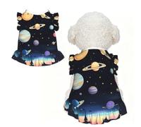 Saturn Jupiter Earth S Pet Apparel for Small Dogs-Cute Summer Outfit for Puppy, Soft Breathable Pet Clothes for Cat