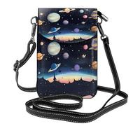 Saturn Jupiter Earth This microfiber leather pouch features multiple pockets, making it perfect for everyday outings.