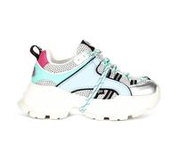 Saturn Lace Vegan Platform Shoes Blue Silver, female, Buffalo, Sneakers, Multicolor, 7 UK, Shoes 7 UK
