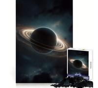 Saturn-like Planet with Glowing Rings Space Lover 1000 Piece Jigsaw Puzzle for Adults Smart Reason Toy Home Enjoy Sharp Edge Santa Wish Item (38x52cm)