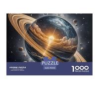 Saturn Planet Jigsaw Puzzle for Adults 1000 Piece Jigsaw Puzzle Space Scene Puzzle Game for Family Relaxing Focus 70x50cm/1000pcs