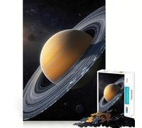 Saturn Planet with Rings in Space 1000 Piece Jigsaws for Teenagers Puzzle Mental Toy Peaceful Time Premium Cut Artistic Gift (38x26cm)