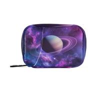 Saturn Purple Blue Space Daily Tablet Pill Organiser Weekly Pill Box 7 Day Travel Small for Medicine Vitamin Supplement